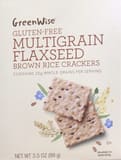 Greenwise Multi grain flax seed brown rice crackers