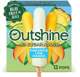 Outshine No Sugar Added Pineapple, Lemon, and Mango Frozen Fruit Mini Pops Variety Pack