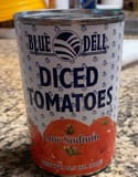 Blue Dell Tomatoes, Diced