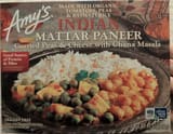Amy's INDIAN MATTAR PANEER Curried Peas & Cheese with Chana Masala