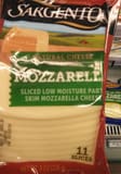 Sargento Mozzarella Sliced Low Moisture Part-Skim Mozzarella Cheese