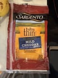 Sargento Natural Cheese Mild Cheddar Ultra Thin Cheddar Cheese