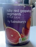 Sainsbury's Ruby red grapefruit segments in fruit juice