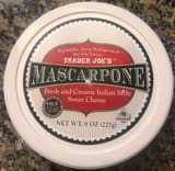 Trader Joe's Mascarpone Fresh and Creamy Italian Style Sweet Cheese