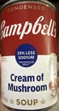 Campbell's Condensed Cream of Mushroom Soup 25% Less Sodium