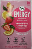 V8 Energy Strawberry Lemonade powdered drink additive