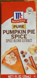 Mccormick Pure Pumpkin Pie Spice Spice Blend Extract