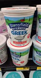 Stonyfield Organic Greek Plain Whole Milk Yogurt
