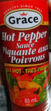 Grace, hot pepper sauce, very hot