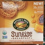 Nature's Path Sunrise breakfast touch of honey & chia biscuits