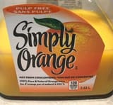 Simply Orange Orange juice, Pulp-free
