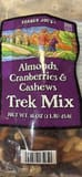 Trader Joe's Almonds, Cranberries & Cashews Trek Mix