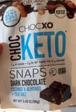 Chocxo KETO 85% Cacao Dark Chocolate Coconut Almond Sea Salt Snaps