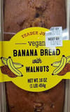 Trader Joe's vegan BANANA BREAD with WALNUTS