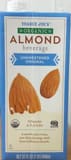 Trader Joe's Organic Almond beverage Unsweetened Original