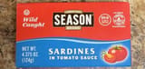 Season Brand Salt added sardines in tomato sauce