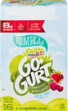 Yoplait Simply go-gurt strawberry and mixed berry low
