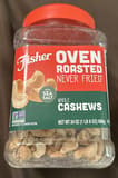 Fisher Snack Oven Roasted Never Fried Whole Cashews