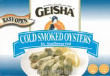 Geisha Cold Smoked Oysters in Sunflower Oil