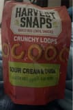 Harvest Snaps Crunchy Loops Sour Cream & Onion Baked Red Lentil Snacks
