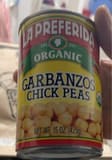 La Preferida Organic Garbonzos Chick Peas