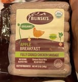 Bilinski's Apple Breakfast Organic Chicken Sausage