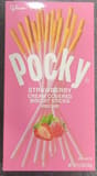 Glico Pocky strawberry cream covered biscuit sticks