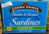 Crown Prince Skinless & Boneless Sardines in Pure Olive Oil