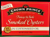 Crown Prince Smoked oysters in cottonseed oil