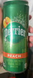 Perrier Peach flavored carbonated mineral water