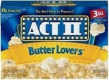 Act II Butter lovers microwave popcorn boxes