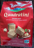 Loacker Quadratini Hazelnut Bite Size Cream Filled Wafer Cookies