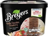 Breyers Vanilla, Chocolate, Strawberry Ice Cream