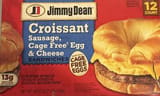 Jimmy Dean Croissant Sausage, Cage Free Egg & Cheese Sandwiches