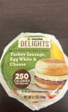 Jimmy Dean Turkey sausage, egg white, and cheese