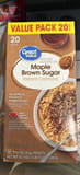 Great Value Maple Brown Sugar Instant Oatmeal