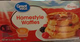 Great value, homestyle waffles
