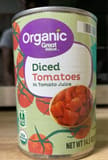Great Value Organic Diced Tomatoes in Tomato Juice