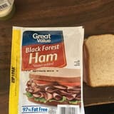 Great Value Black Forest Ham Water Added