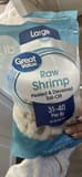 Great Value Raw Shrimp Peeled & Deveined Tail-Off