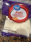 Wal-Mart Stores Inc. Cheese Singles, White American