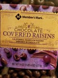 Member's Mark Chocolate raisins