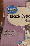 Great Value Black eyed peas