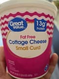 Great Value Fat Free Cottage Cheese Small Curd 0% Milfat