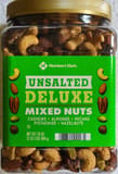Member's Mark Unsalted deluxe mixed nuts, unsalted