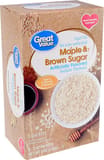 Great Value Sugar Free Instant Oatmeal, Maple & Brown Sugar