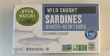 Open Nature Wild Caught Sardines In Water No Salt Added