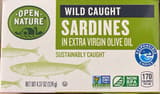 Open Nature Wild Caught Sardines in Extra Virgin Olive Oil