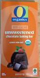 O Organics 100% Cacao Unsweetend Chocolate Baking Bar