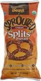Unique Snacks Original Sea Salt Sprouted 100% Whole Grain Wheat Pretzel Splits